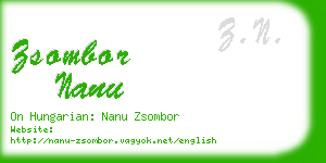 zsombor nanu business card